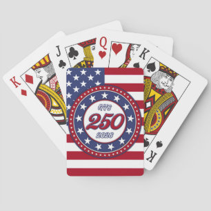 Amerikas 250-årsdag med USA-flagga Casinokort
