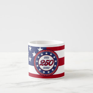Amerikas 250-årsdag med USA-flagga Espressomugg