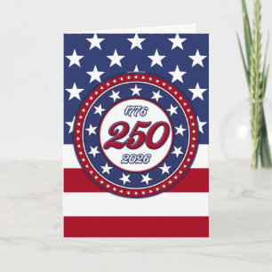 Amerikas 250-årsdag med USA-flagga Inbjudan