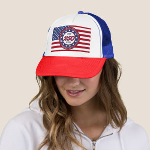 Amerikas 250-årsdag med USA-flagga Keps
