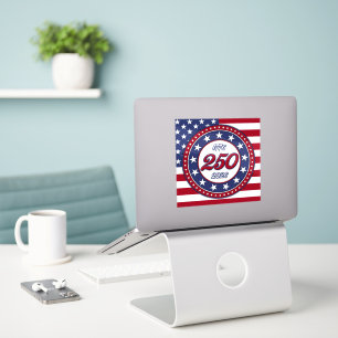 Amerikas 250-årsdag med USA-flagga Klistermärken
