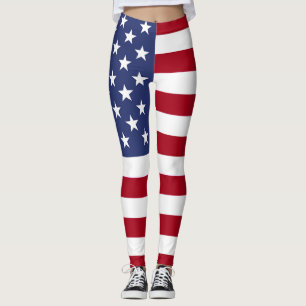 Amerikas 250-årsdag med USA-flagga Leggings