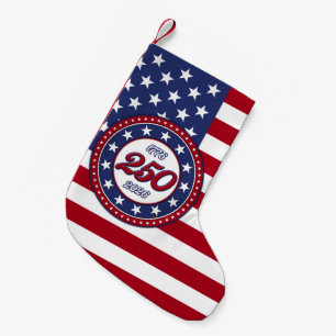 Amerikas 250-årsdag med USA-flagga Liten Julstrumpa