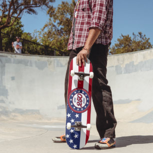 Amerikas 250-årsdag med USA-flagga Mini Skateboard Bräda 18,5 Cm