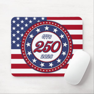 Amerikas 250-årsdag med USA-flagga Musmatta