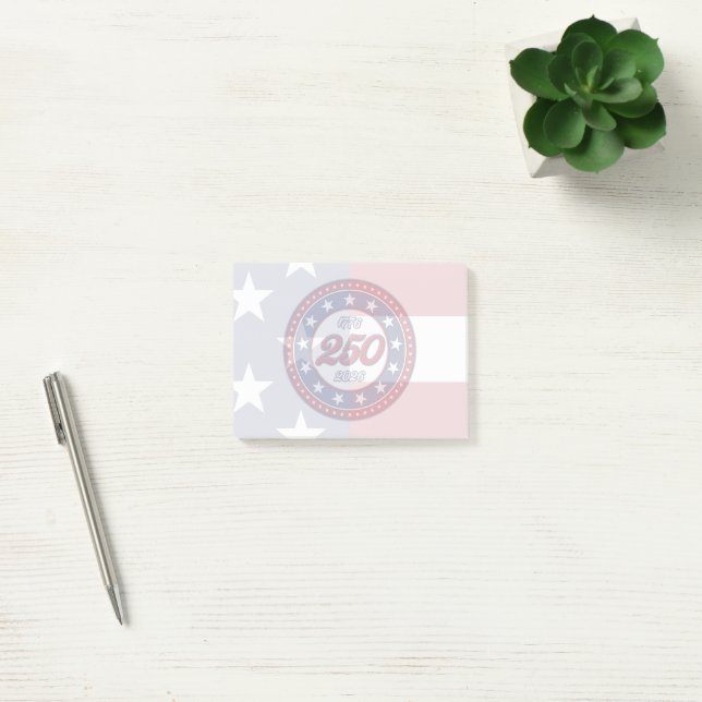 Amerikas 250-årsdag med USA-flagga Post-it Block (Kontor)