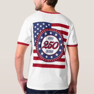 Amerikas 250-årsdag med USA-flagga T Shirt