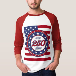 Amerikas 250-årsdag med USA-flagga T Shirt