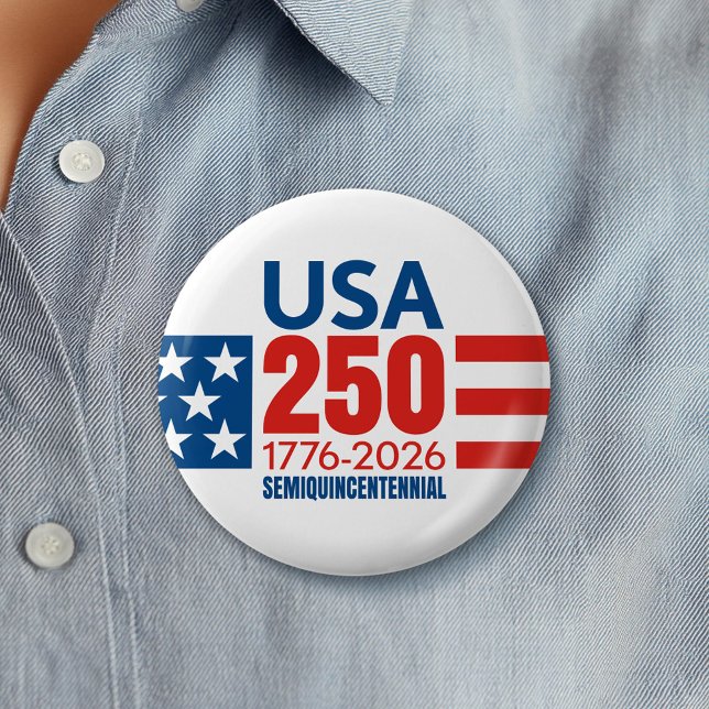 Amerikas 250-årsdag - Stjärnor och ränder Knapp (Celebrate America's 250th Birthday with a Collectible Button for the 2026 Festivities)