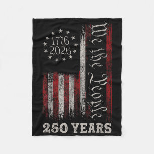 Amerikas 250-årsdag Us Flagga 250 år Vi Folket Fleecefilt