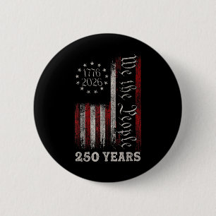 Amerikas 250-årsdag Us Flagga 250 år Vi Folket Knapp