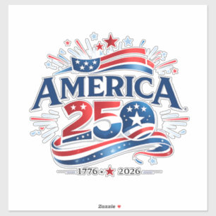 Amerikas 250-årsfirande 1776–2026 årsjubileum klistermärken
