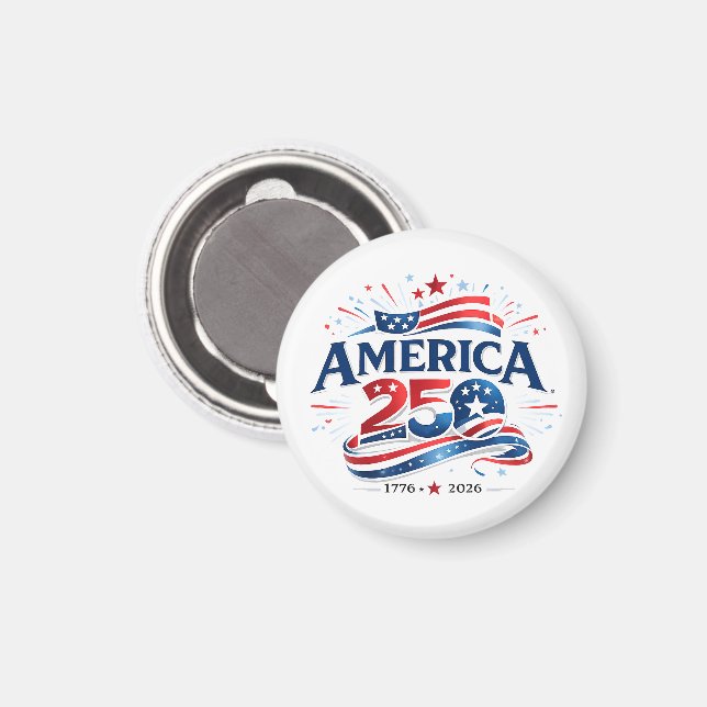 Amerikas 250-årsfirande 1776–2026 årsjubileum  magnet (Front/Back)