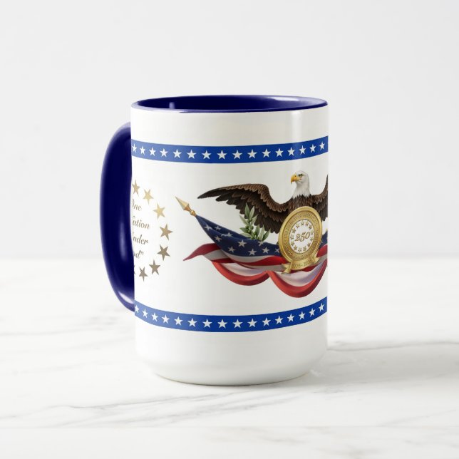 Amerikas 250-årsfirande av frihet/ Självständighet Mugg (Framsida vänster)