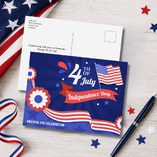 Amerikas 250-årsfirande av självständighetsdagen 2 helg vykort
