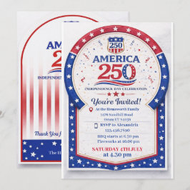 Amerikas 250-årsfirande av självständighetsdagen inbjudningar