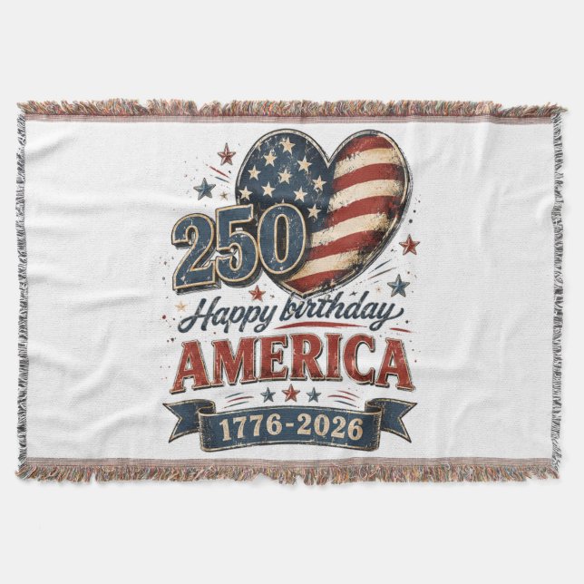 Amerikas 250-årsfirande filt (Framsidan)