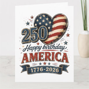 Amerikas 250-årsfirande kort