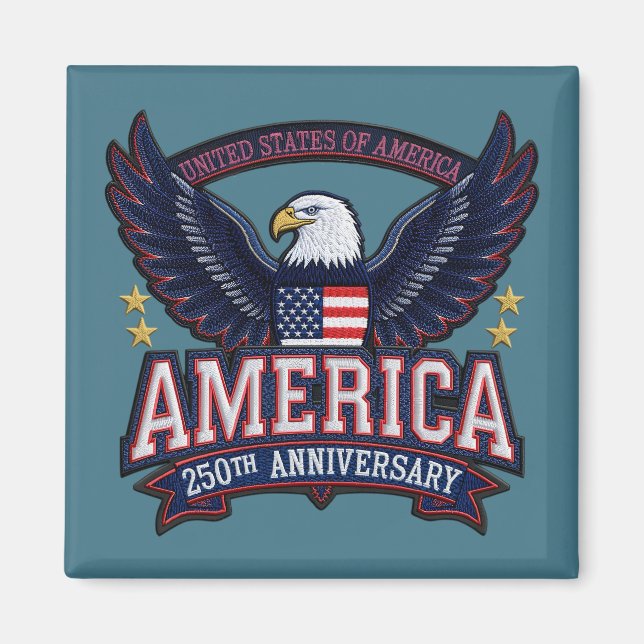 Amerikas 250-årsfirande Magnet (Framsidan)