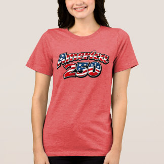 Amerikas 250-årsfirande med stjärnor och ränder t shirt