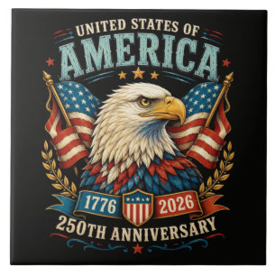 Amerikas 250-årsfirande örn kakelplatta
