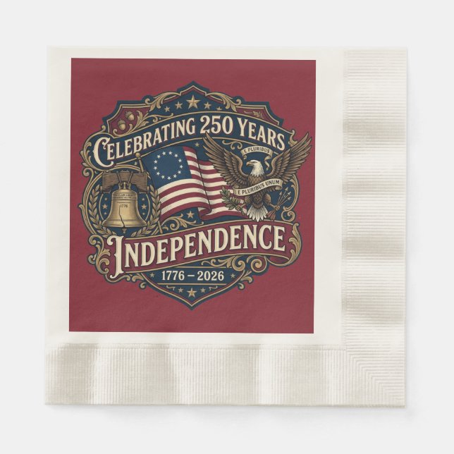 Amerikas 250-årsfirande pappersservett (Framsidan)