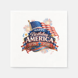 Amerikas 250-årsfirande pappersservett