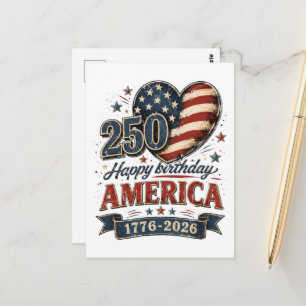 Amerikas 250-årsfirande vykort