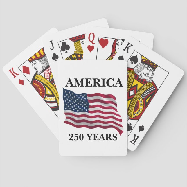 Amerikas 250-årsflagga casinokort (Baksidan)
