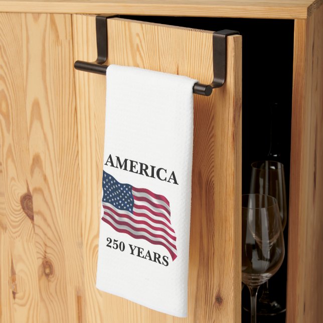 Amerikas 250-årsflagga kökshandduk (Thirds Fold)