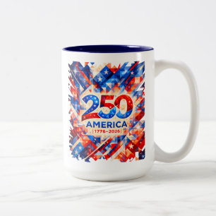 Amerikas 250-årsjubileum 1776–2026 USA Patriotisk Två-Tonad Mugg