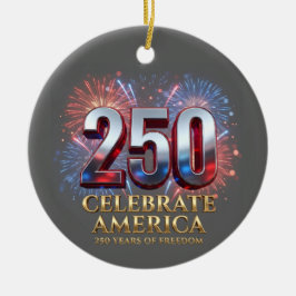 Amerikas 250-årsjubileum, 1776 Semiquincentennial Julgransprydnad Keramik