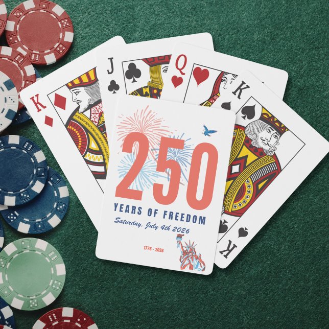 Amerikas 250-årsjubileum 2026 Frihet Casinokort (America 250th Anniversary 2026 Freedom Poker Cards)