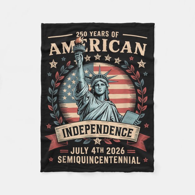 Amerikas 250-årsjubileum 250 år Amerika  Fleecefilt (Framsidan)