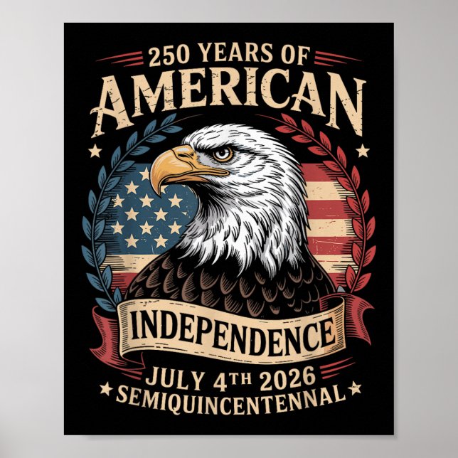 Amerikas 250-årsjubileum 250 år Amerika  Poster (Framsidan)