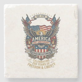 Amerikas 250-årsjubileum Americana 1776 Frihetens Stenunderlägg