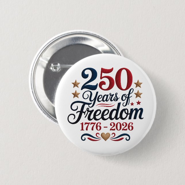 Amerikas 250-årsjubileum Americana Knapp (Framsida & baksida)