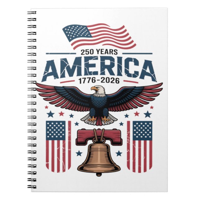 amerikas 250-årsjubileum anteckningsbok (Framsidan)