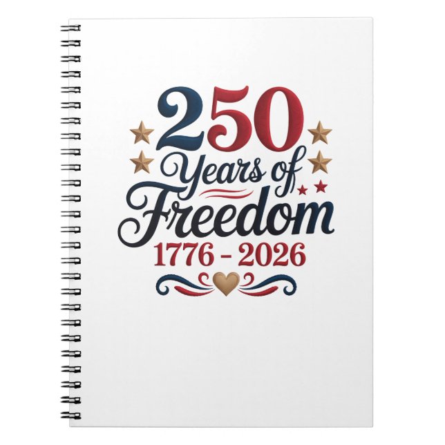 Amerikas 250-årsjubileum anteckningsbok (Framsidan)