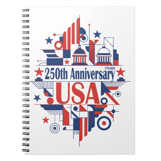 Amerikas 250-årsjubileum anteckningsbok (Framsidan)