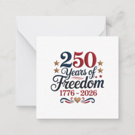 Amerikas 250-årsjubileum anteckningskort