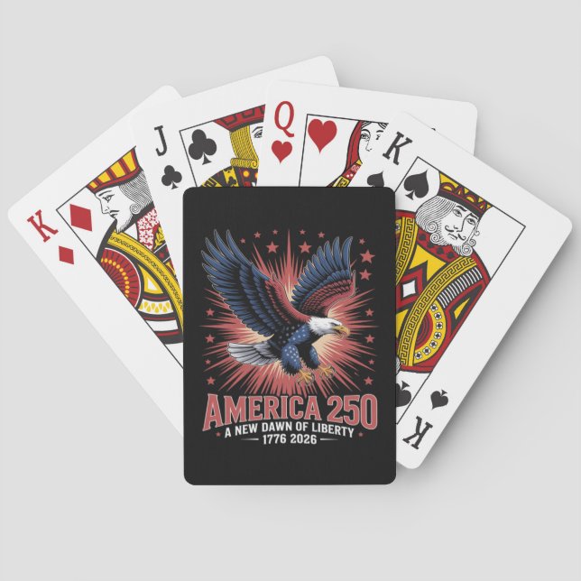 Amerikas 250-årsjubileum casinokort (Baksidan)