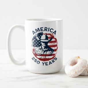 Amerikas 250-årsjubileum Cowboy 1776-2026 Kaffemugg