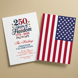 Amerikas 250-årsjubileum Familj Inbjudningar