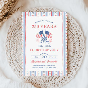 Amerikas 250-årsjubileum Familjepicknick Inbjudningar