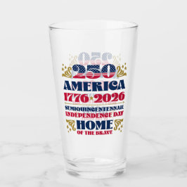 Amerikas 250-årsjubileum för självständighet 2026 glaskopp