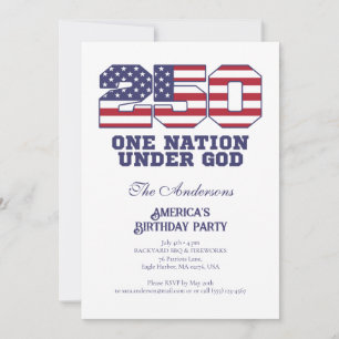 Amerikas 250-årsjubileum för självständighet inbjudningar