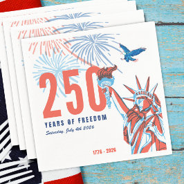 Amerikas 250-årsjubileum Frihet Patriotisk Pappersservett