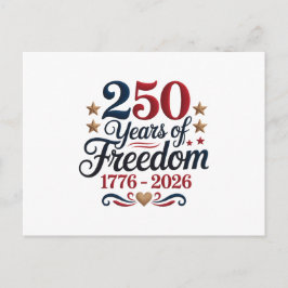 Amerikas 250-årsjubileum helg vykort
