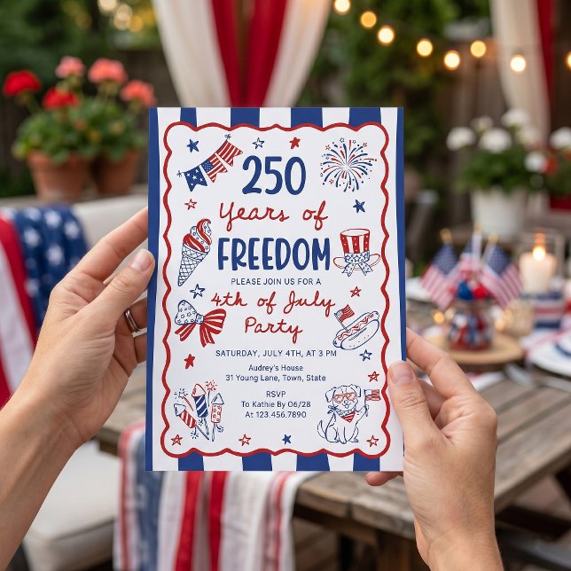 Amerikas 250-årsjubileum Inbjudan Mall (Skapare uppladdad)